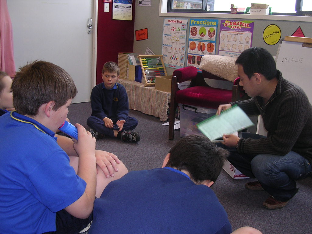 ニュージーランドの小学校でのインターンシップの風景